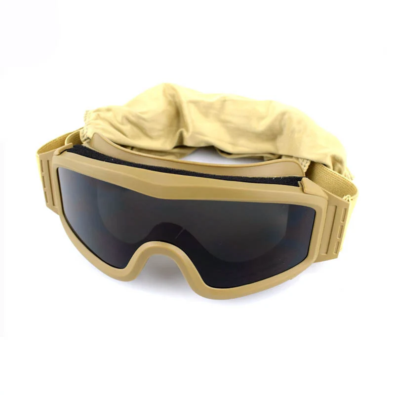 Тактические очки черного/зеленого/желтого цвета военные армейские для