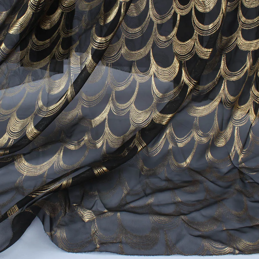 Черный белый розовый легкий Павлин перо хвост шифоновая ткань китайский Hanfu