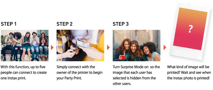 Fujifilm Instax Share смартфон принтер SP-2 обновление до Mini Link печать с видео управления движением вместе в режиме развлечения