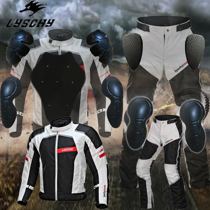 LYSCHY Мужская мотоциклетная куртка Водонепроницаемый внедорожные костюм для