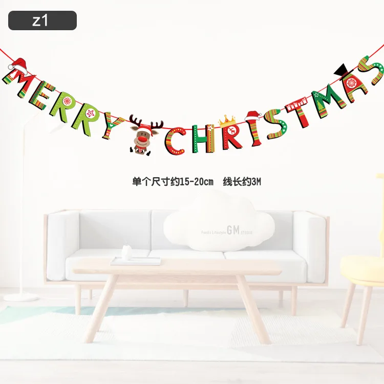 Рождественские украшения флаг для одежды в торговых центрах подвесной