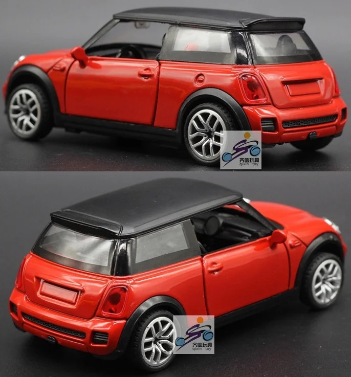 1/32 MINI COOPER Литой Сплав литой автомобиль вытяните назад игрушки со звуком и