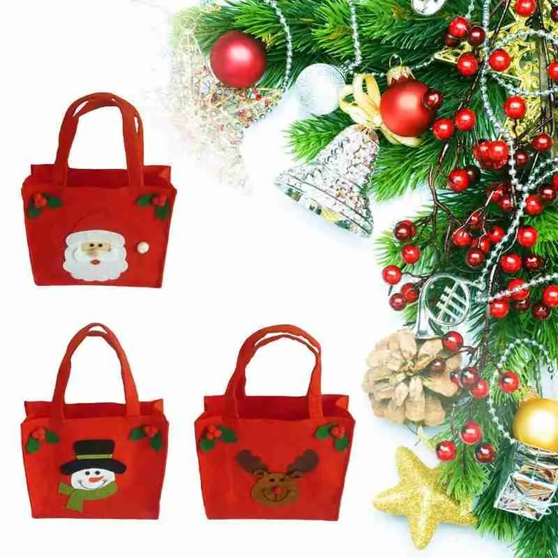 Рождественские конфеты подарочная сумка Санта Клаус Снеговик Лось подарочные