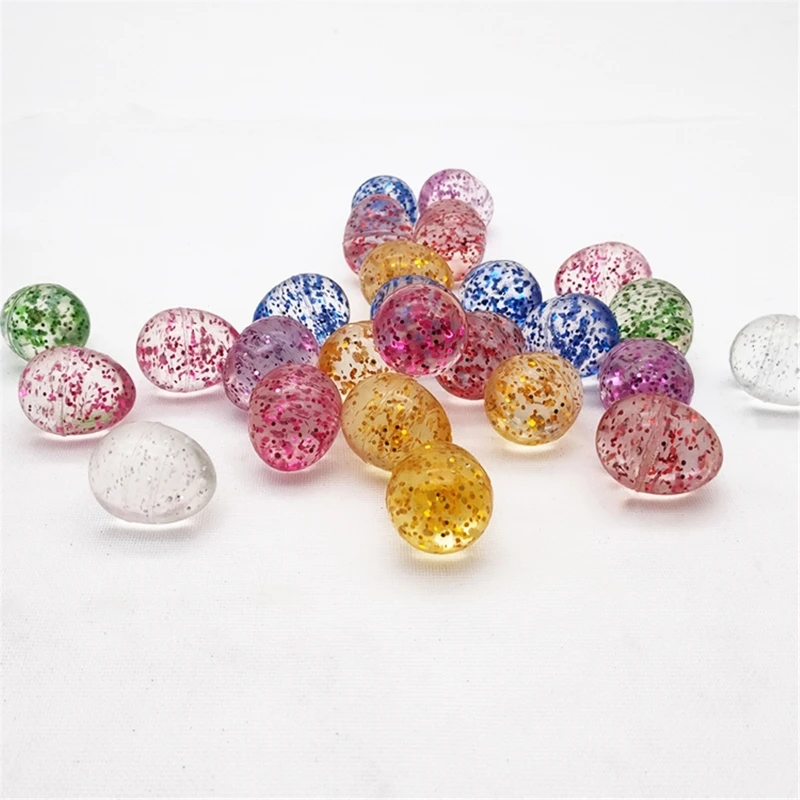 

100pcs Egg Shaped Elastic Balls Bounce Ball Kids Toy Party Bag Filler