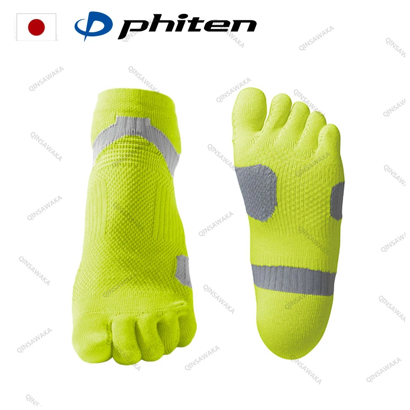 

Титановые носки для бега PHITEN X10, сделано в Японии, свод лодыжки, поглощение ударов, отвод влаги с пятью пальцами