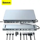 USB-концентратор Baseus с портами USB Type-C на USB 3,0, 4KHD, RJ45, VGA