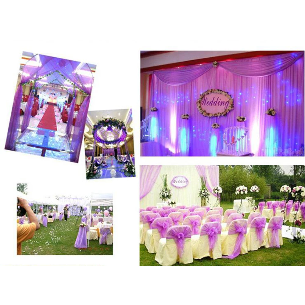 48 см x 45 м пряжа Тюль рулон прозрачная органза со стразами день рождения