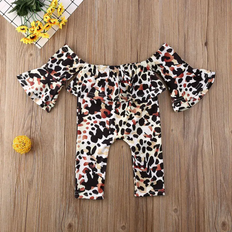 Комбинезон для девочек коллекция 2020 года комбинезон с леопардовым принтом и