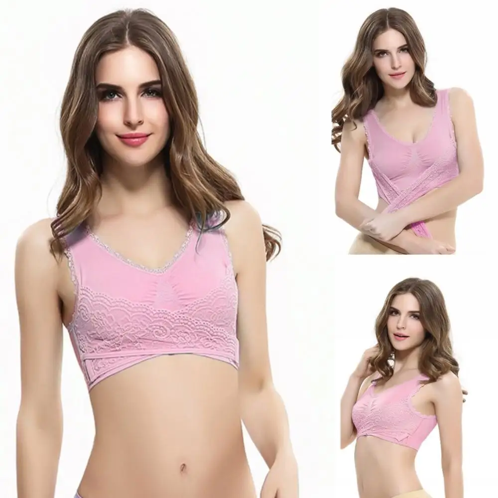 Женский спортивный бюстгальтер для фитнеса и йоги мягкий пуш-ап Кружевной