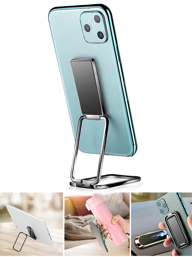 360 rotation foldable mobile phone stand back ultra thin phone ring holder multi angle portable for desk metal finger kickstand free global shipping