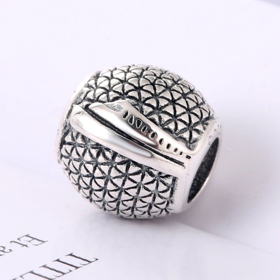 Аутентичные S925 Бусины DIY Ювелирные изделия космический корабль поезд Подвески