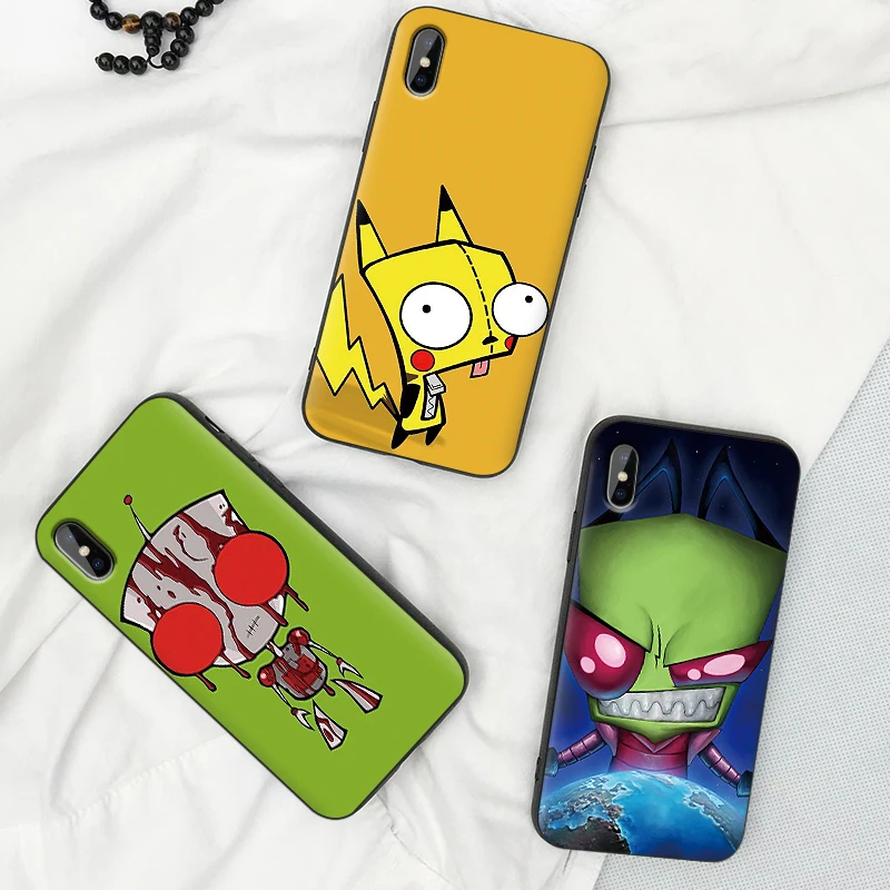 Invader Zim Case For iPhone 6 6S plus Luxury Black 5 5S SE 7 8 Plus X XS Max XR Cover | Мобильные телефоны и аксессуары
