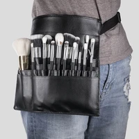 cosmetic brush organizer multi function pu waist bag makeup brush bag diagonal span toolkit with belt for makeup artis