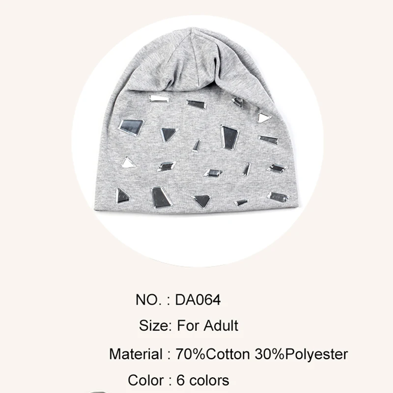 2020 New Women Casual Fashion Mirror Accessories Hats Spring Soft Ladies Beanies hat Winter Baggy Gorro cap | Аксессуары для