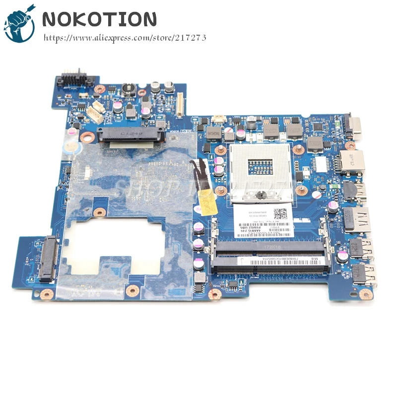 Материнская плата NOKOTION для ноутбука Lenovo G570 основная HM65 UMA HD DDR3 PIWG2 LA-675AP |
