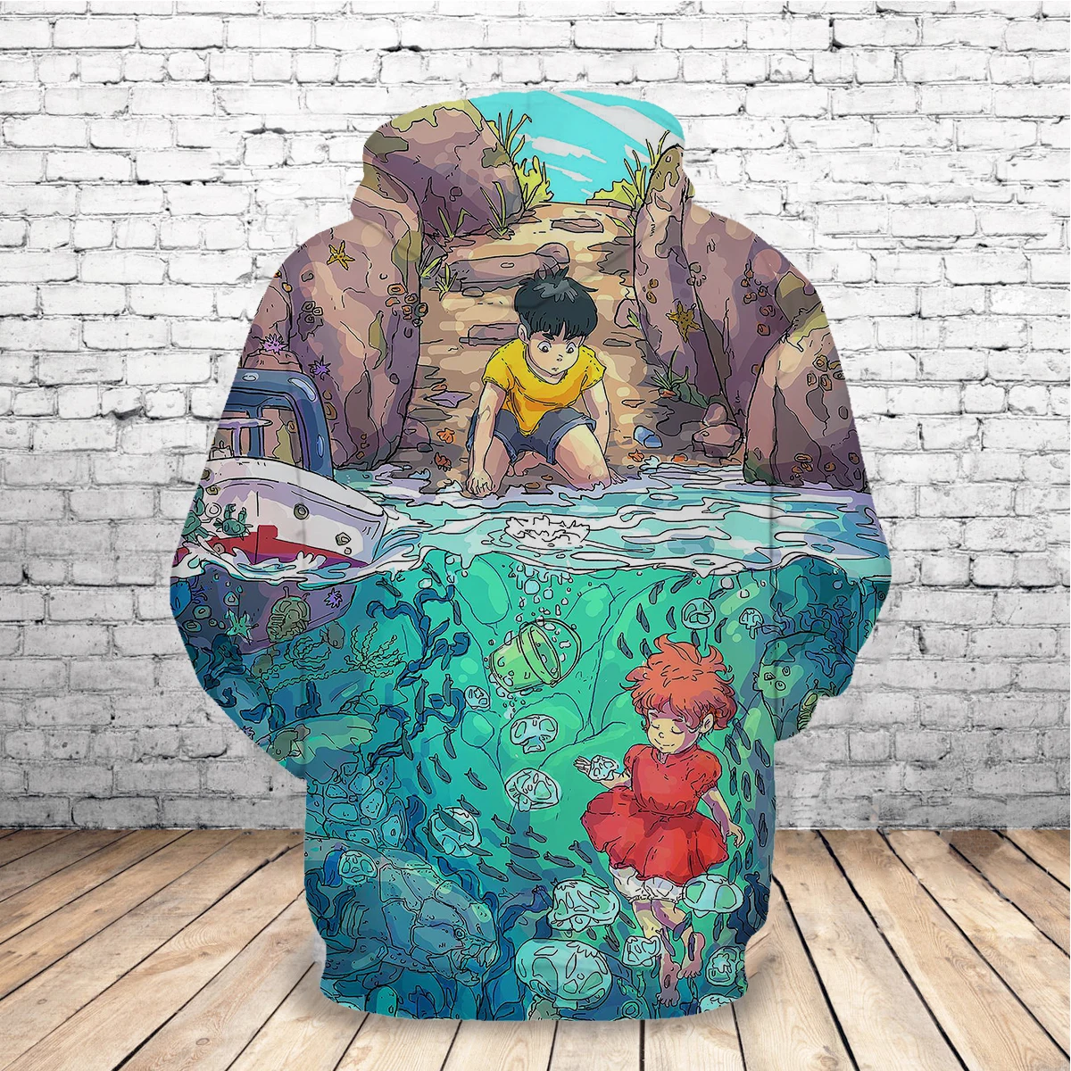 Новинка 2019 толстовка с капюшоном модные пуловеры и 3D принтом понё на заказ