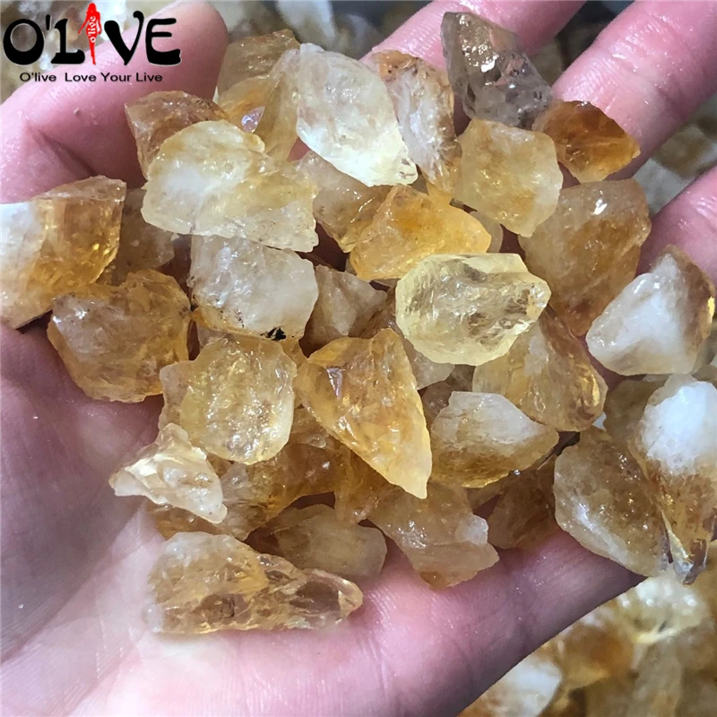 Натуральные бразильские цитриновые камни 50 г необработанный драгоценный камень
