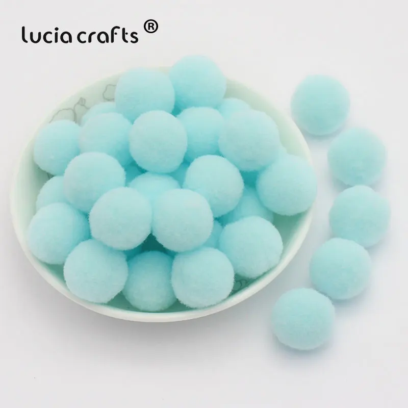 Lucia Crafts 50 шт./лот 20 мм разноцветные варианты помпон DIY Свадебные украшения Аксессуары для кукол J0801