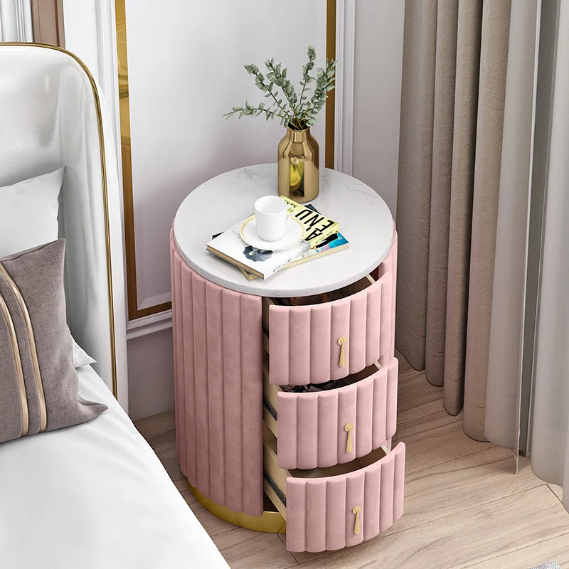 

Nordic Light Luxury Modern Bedside Table Ins Style Multifunctional Side Bedroom Bedside Storage Cabinet Bedroom Storage Cabinet