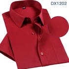 Новинка 2021, мужская рубашка, 40% хлопок, короткий рукав, одноцветная Рабочая Ткань, деловая летняя тонкая ткань, классическая белая, красная, желтая, DA498