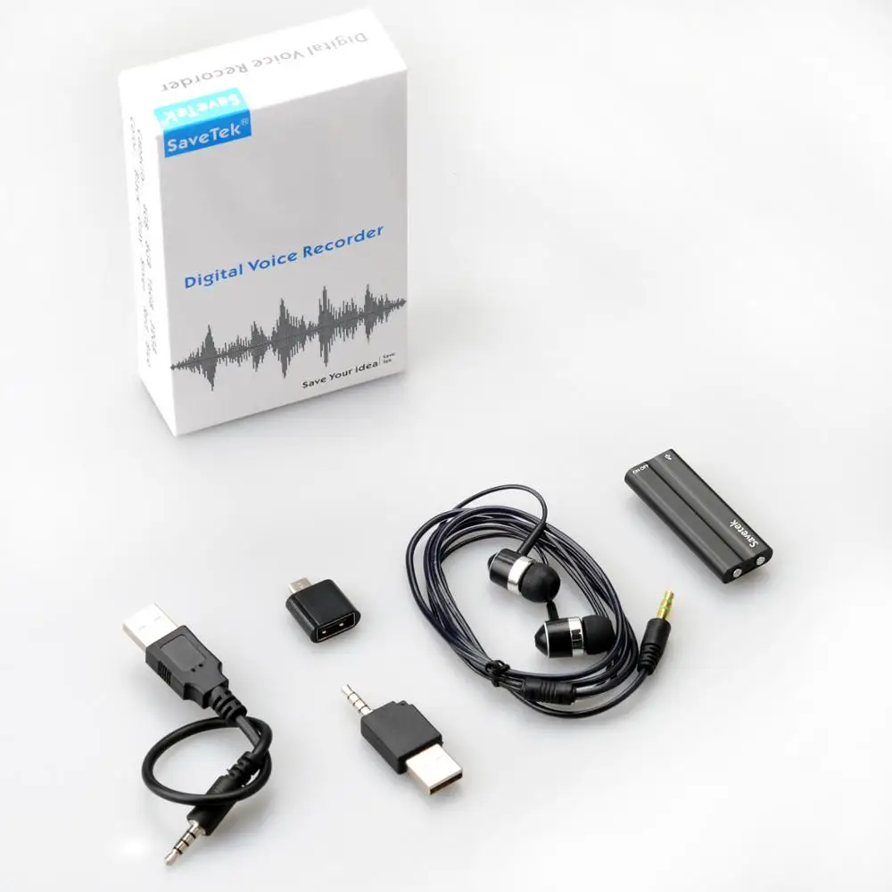 Savetek Миниатюрный Мини клипса USB ручка с голосовой активацией 8 ГБ 16 Цифровой