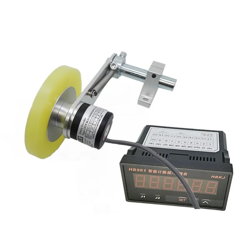 

Length measuring wheel encoder with indicator Textile and printing measuring sensor