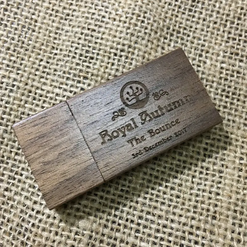 (10 шт. Бесплатный Пользовательский логотип) грецкий орех дерево Флешка usb флеш