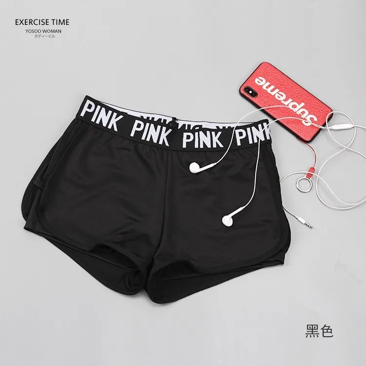 black Shorts Новинка, Женский комплект для занятий йогой, женская одежда для занятий спортом для спортивного зала, спортивный комплект для бега, женская одежда для фитнеса, Conjunto Sport Mujer - Цвет: black Shorts