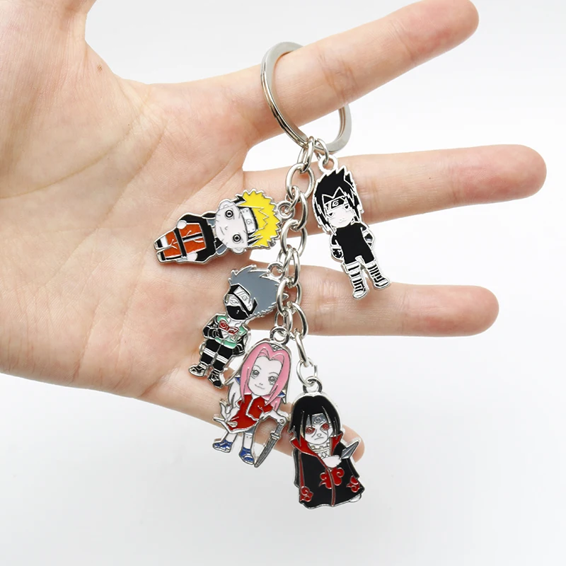 

Cartoon Figure Haruno Sakura Hatake Kakashi Pendant Keychain Jewelry Fashion Alloy Enamel Keyring Gift Cute Accessory Gifts New