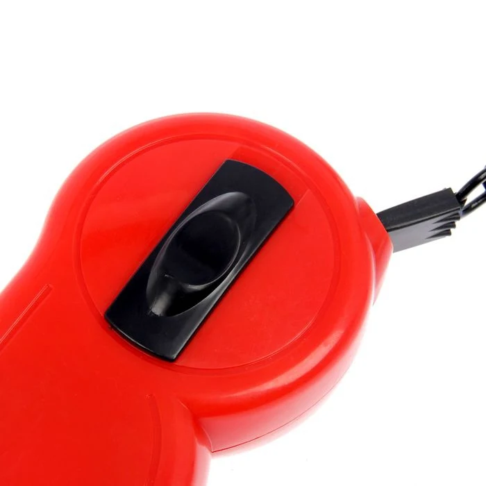 Рулетка эргономичная в ладонь поводок-лента со светоотражающей прошивкой 3 м до 12