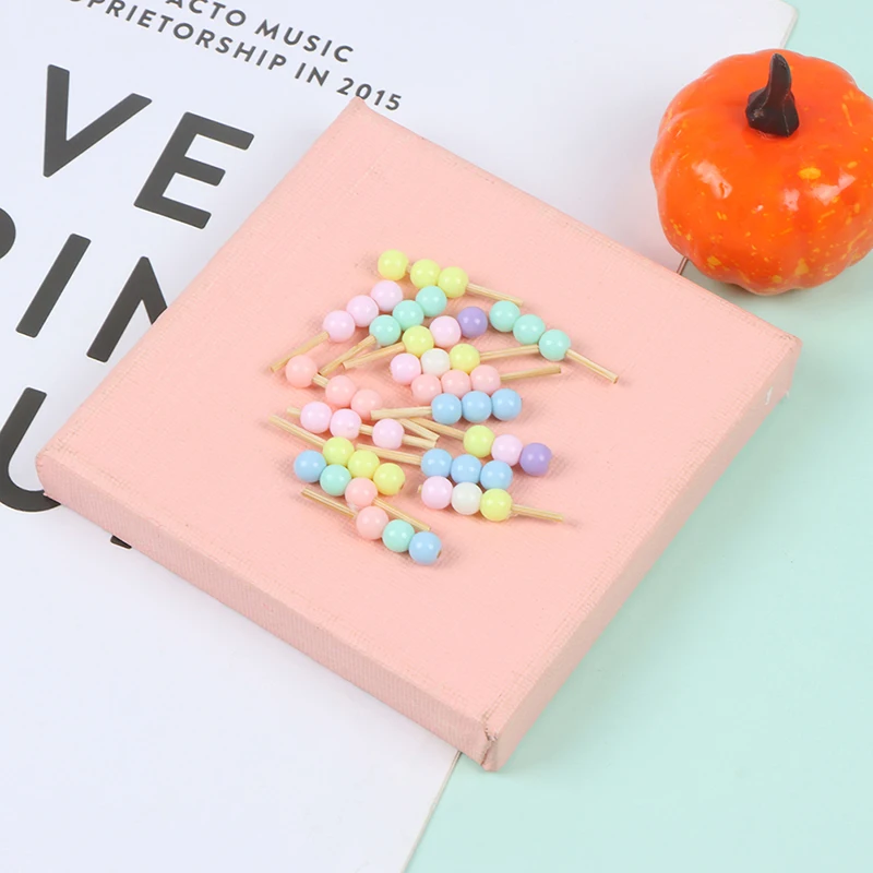 

2Pcs/Set Dollhouse 1:12 Miniature Food Colorful Lollipop Gourd Mini Model