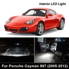 15 шт., светодиодные лампы для номерного знака + купольные лампы для внутреннего освещения карт, полный комплект для 2005-2012 Porsche Cayman 987