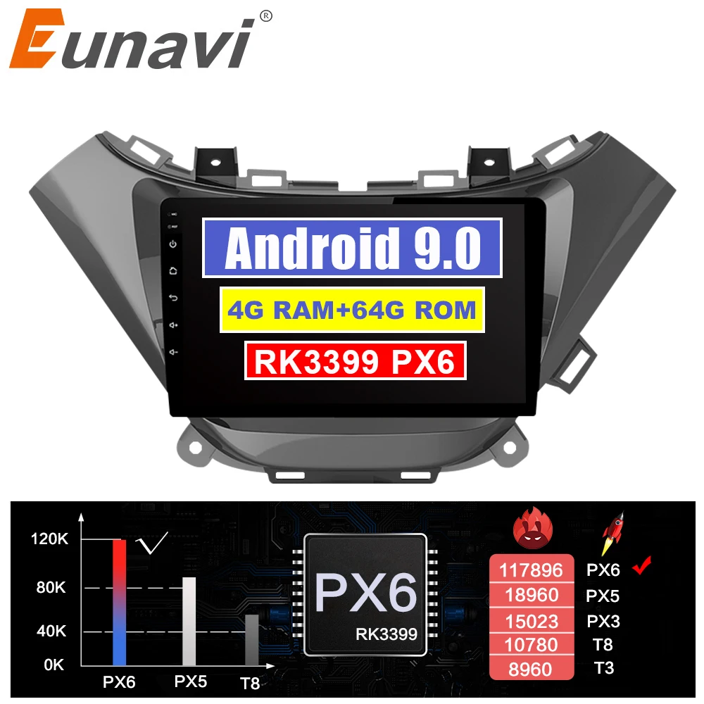 Автомагнитола Eunavi tda7851 2 din Android 9 0 GPS-навигация | Автомобили и мотоциклы
