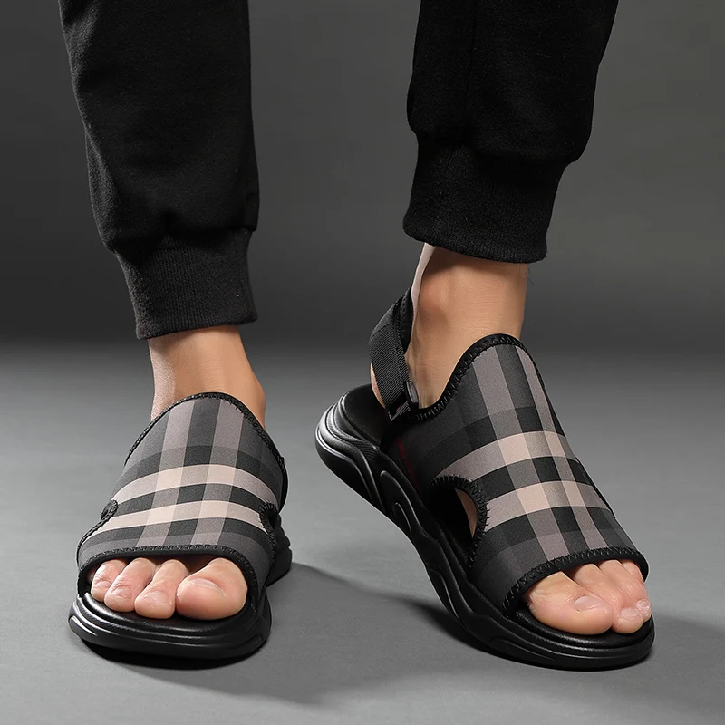 Вьетнам резиновые qualityBeach сандалии Для мужчин обувь 2020 летние большого размера