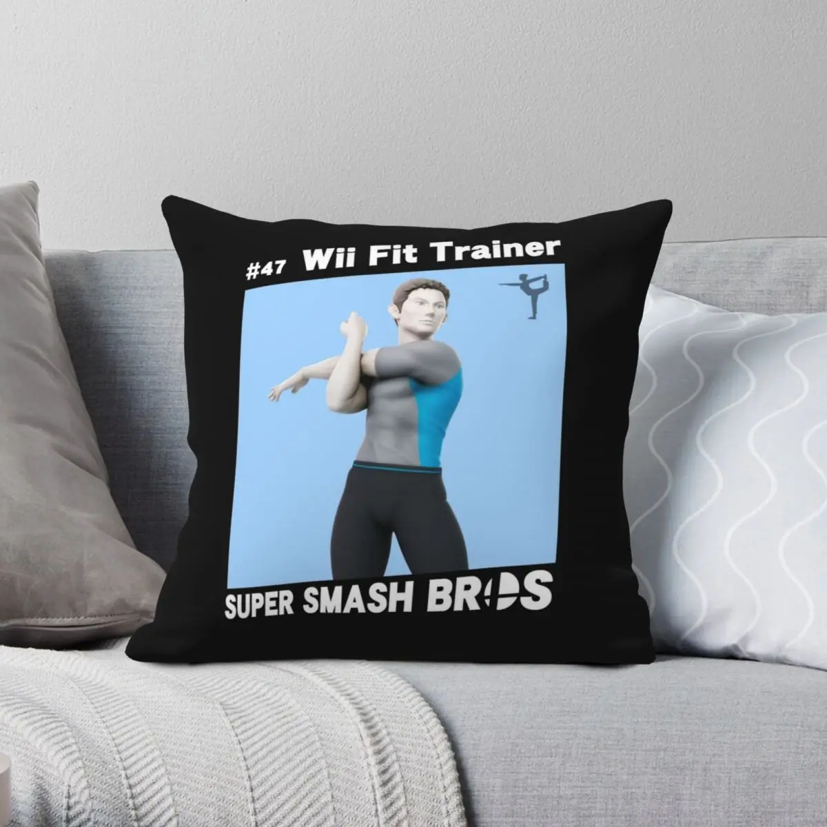 

Квадратная наволочка Wii Fit Trainer Мужская, полиэстер, лен, бархат, креативный дизайн на молнии чехлы на подушки для дома, оптовая продажа