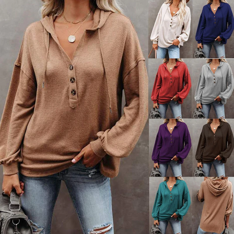 

Женская толстовка с капюшоном, повседневная однотонная Свободная Толстовка в стиле оверсайз, модель 2022 на весну и осень-зиму, 17966