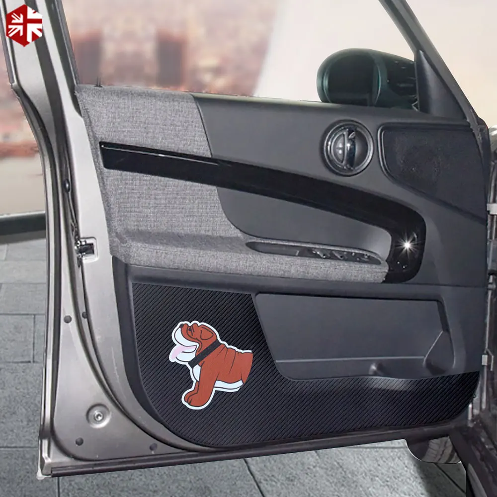 Углеродное волокно шаблон искусственная кожа автомобиля внутренняя дверь