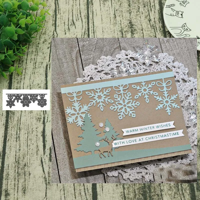 Металлические Вырубные штампы вырезанные Рождественские снежинки для