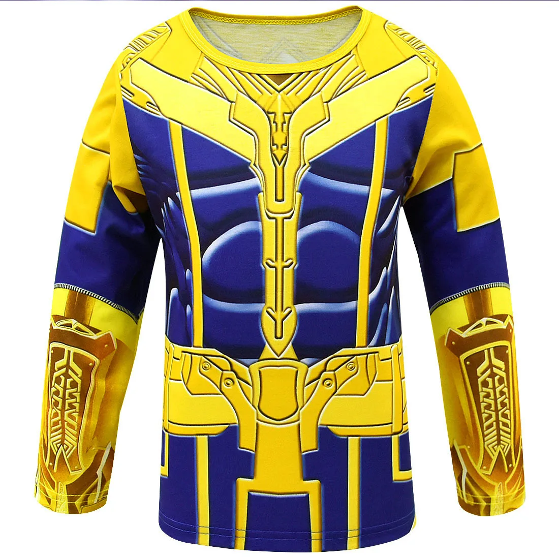 Мстители финал танос боевая форма косплей детские топы для мальчиков и девочек +