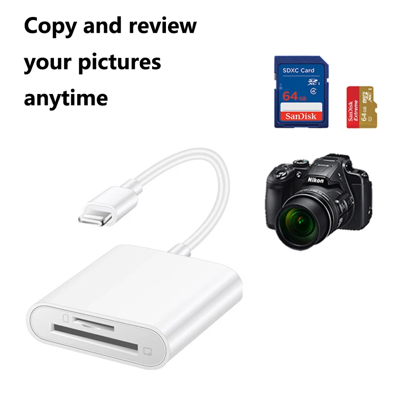 8 контактный адаптер OTG для TF SD Micro Card reader Iphone Ipad IOS 13|Переходники и адаптеры| |