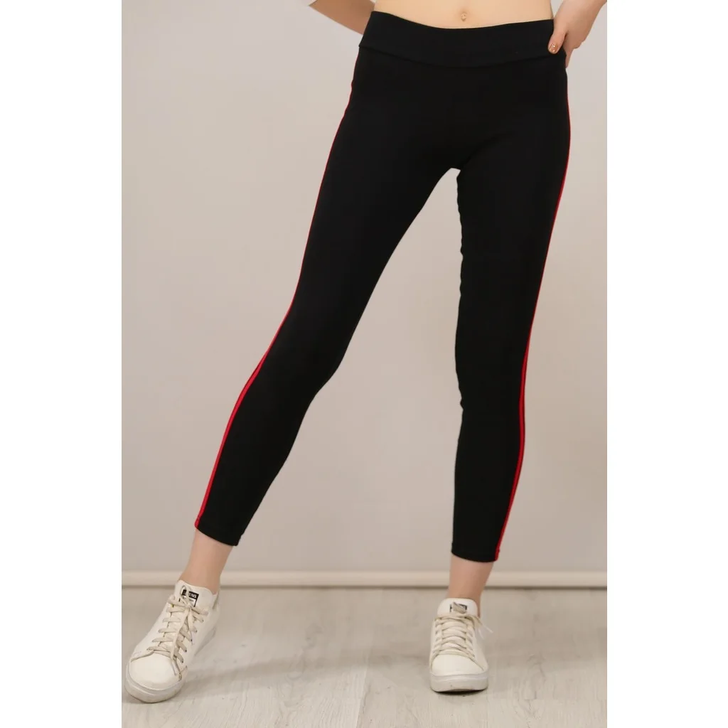 So Double Seritli Leggings Siyahfusya - 0216.432.