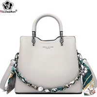 fashion scarves handbag women soft leather tote bag luxury brand chains shoulder bag female luxury handbags women bags designer