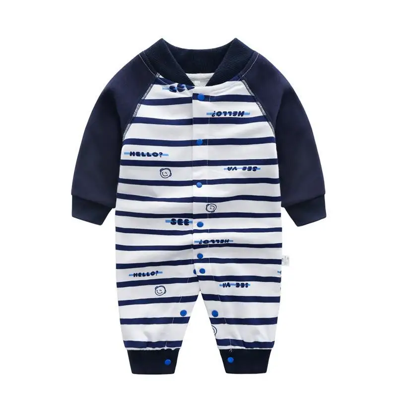 Хлопковый комбинезон для новорожденных 0-12 месяцев с длинным рукавом | Детская