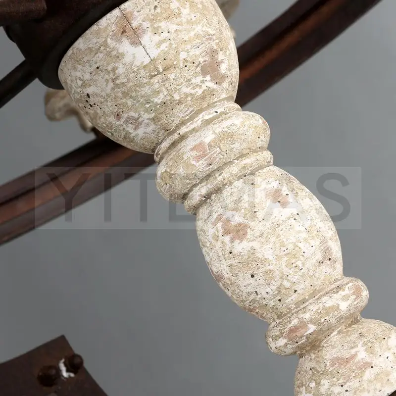 Винтажная твердая деревянная люстра антикварная деревенская железная