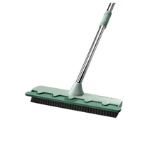 pool scrub brush 2 in 1 bathroom wiper stiff bristle window squeegee magic broom home clean tools floor mop tile cleaner brush
