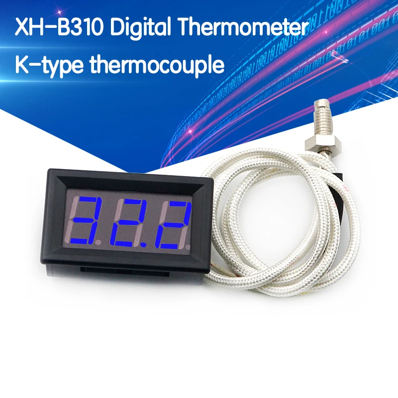 XH B310 цифровой дисплей термометр высокой температуры K Тип термопары промышленный