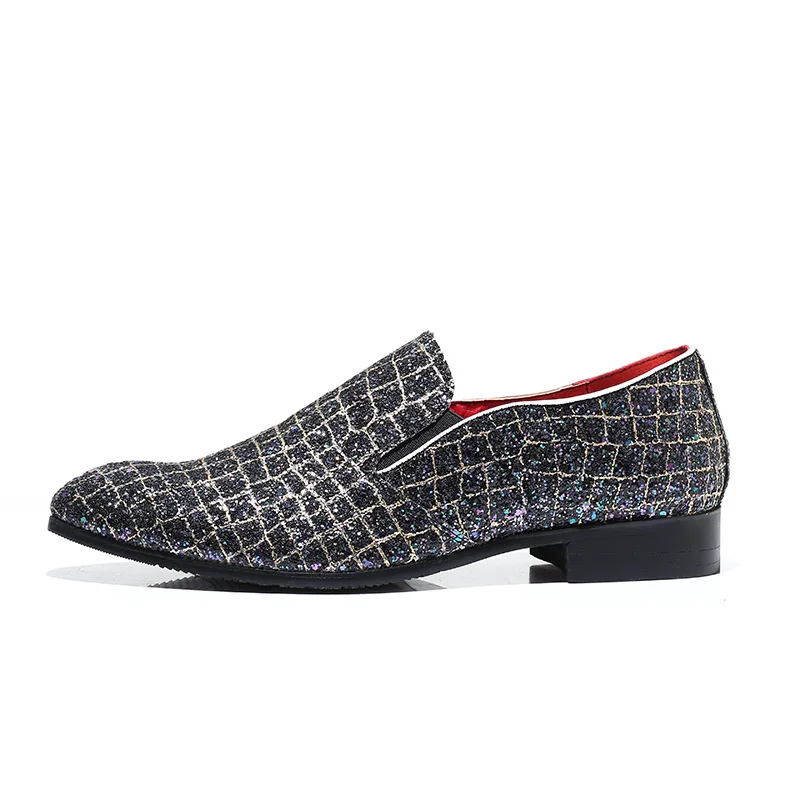 

Summer new fashion men's casual shoes personality flash Diamond Fashion Shoes