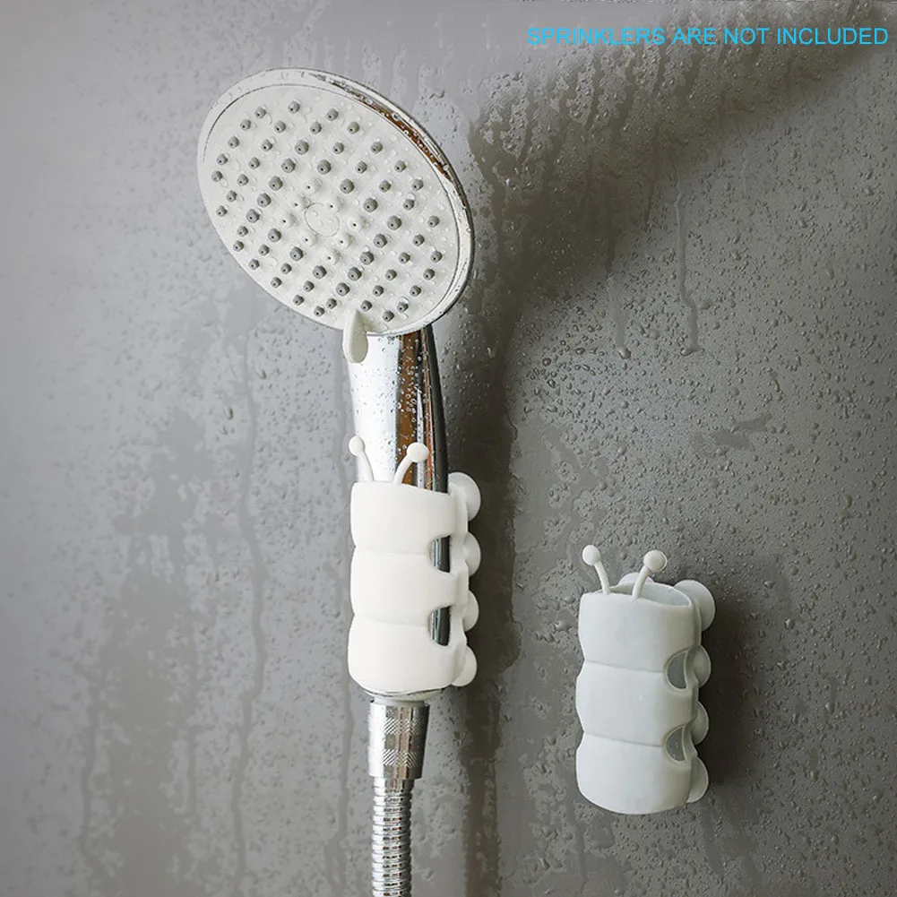 

2pcs/pack Rack Home Bathroom Non Slip Wall Mounted Punch Free Shower Holder Suction Cup Removable Waterproof Bathtub Stand