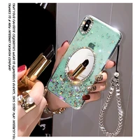 fashion bling diamond make up mirror crystal glitter case cover for samsung galaxy note 20 10 9 8 s21 s20 ultra s1098 plus