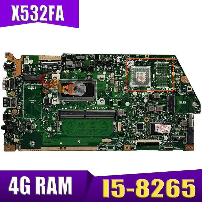 

X532FA материнская плата для ноутбука ASUS X532FL X532FA X532F X532 Материнская плата ноутбука X532FA материнская плата I5-8265 процессор 4 Гб оперативной памяти